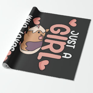 Papel De Regalo Cerdos de Guinea   Chica que ama a los cerdos de G