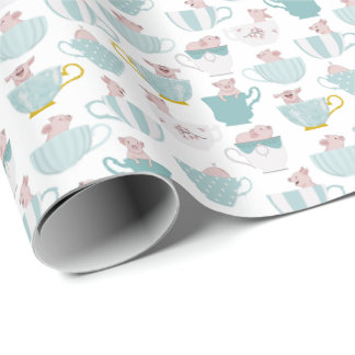 Papel De Regalo Cerdos de Teacup