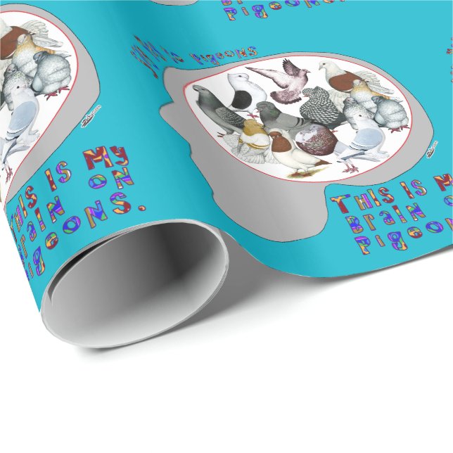 Papel De Regalo Cerebro En Las Cerdo (Esquina del rollo)