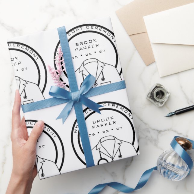 Papel De Regalo Ceremonia de Abrigo Blanco Personalizado (Regalar)
