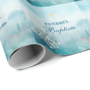 Papel De Regalo Ceremonia religiosa de la rosa azul