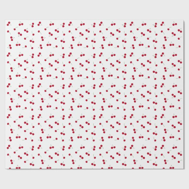 Papel De Regalo Cereza Cerezas (Superficie plana)