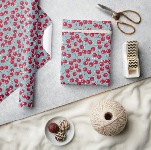 Papel De Regalo Cereza de invierno.