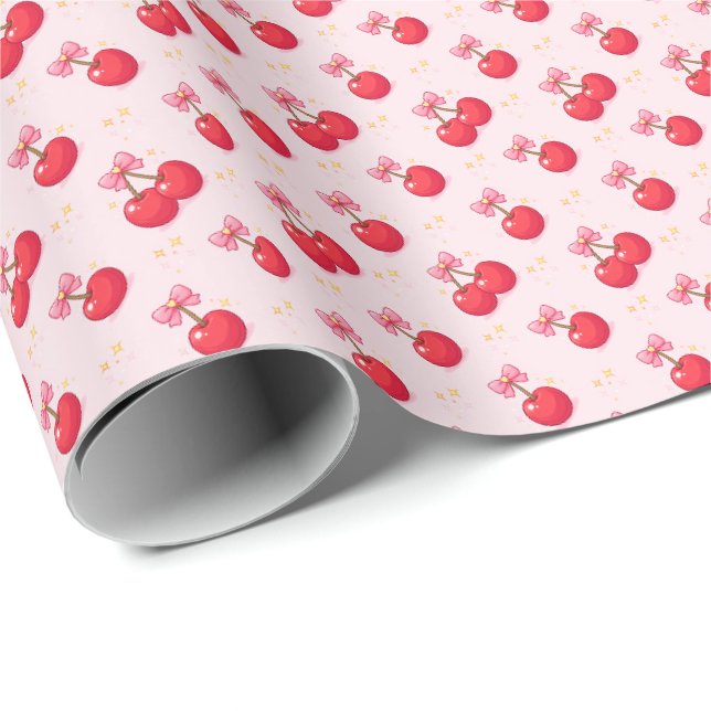 Papel De Regalo Cerezas (Esquina del rollo)