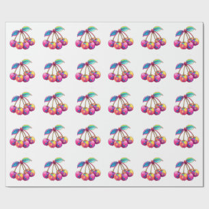 Papel De Regalo Cerezas de colores