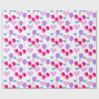 Papel De Regalo cerezas pastel
