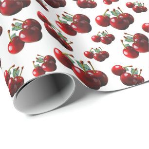 Papel De Regalo Cerezas Retro recién recogidas