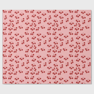 Papel De Regalo cerezas rosadas