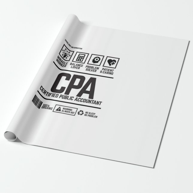 Papel De Regalo certified public accountant-CPA (Desenrollado)