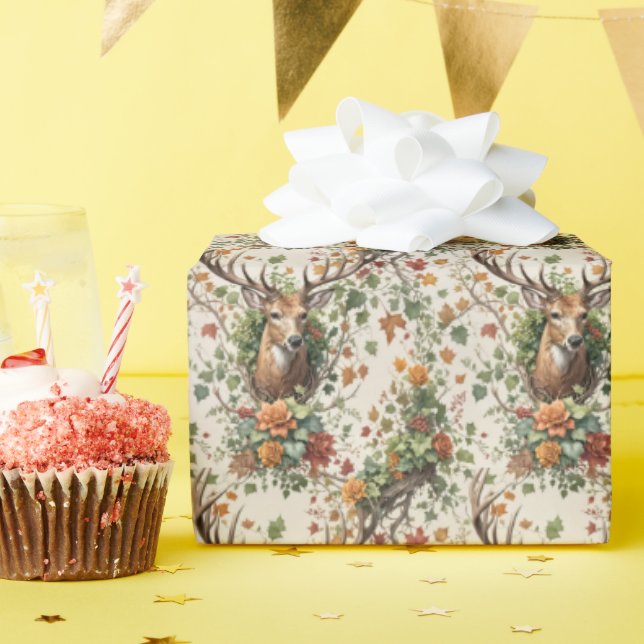 Papel De Regalo Cerveza En Las Flores De Otoño (Fiesta de cumpleaños )