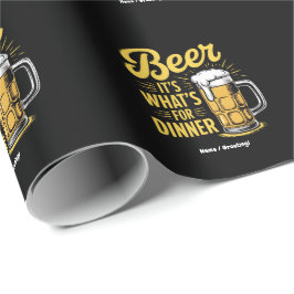 Papel De Regalo Cerveza es lo que es para la cena divertida bebida