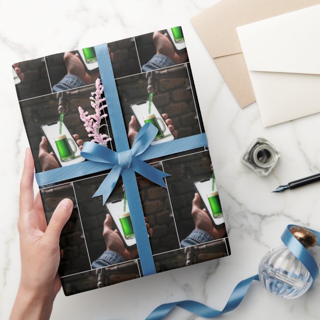 Papel De Regalo Cerveza verde del Día de San Patricio (Regalar)