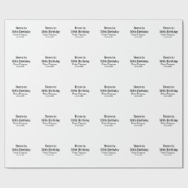 Papel De Regalo Cervezas hasta el cumpleaños 30 nombre fecha hombr