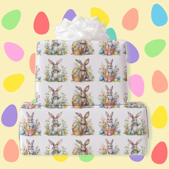 Papel De Regalo Cesta de huevo de conejo de pascua regalo (Subido por el creador)