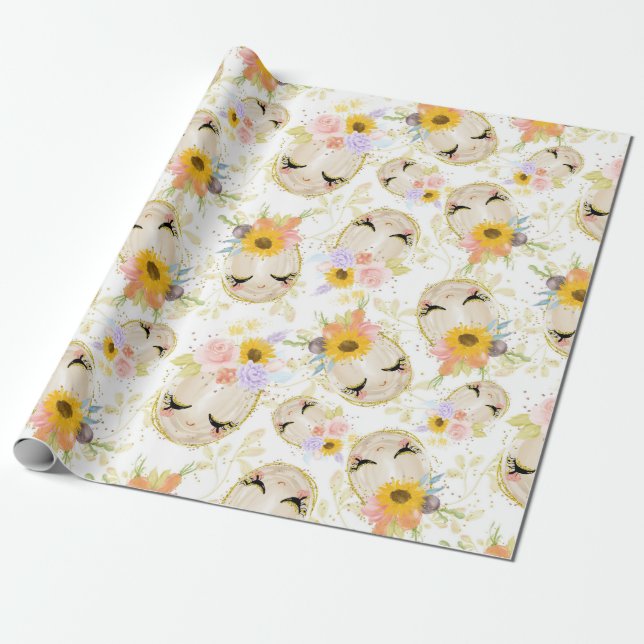 Papel De Regalo Cesta de Pascua (Desenrollado)