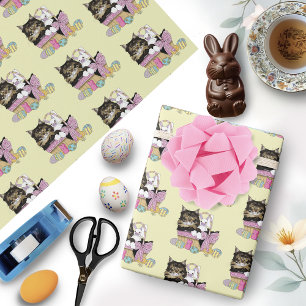 Papel De Regalo Cesta de Pascua Tabby Kitten