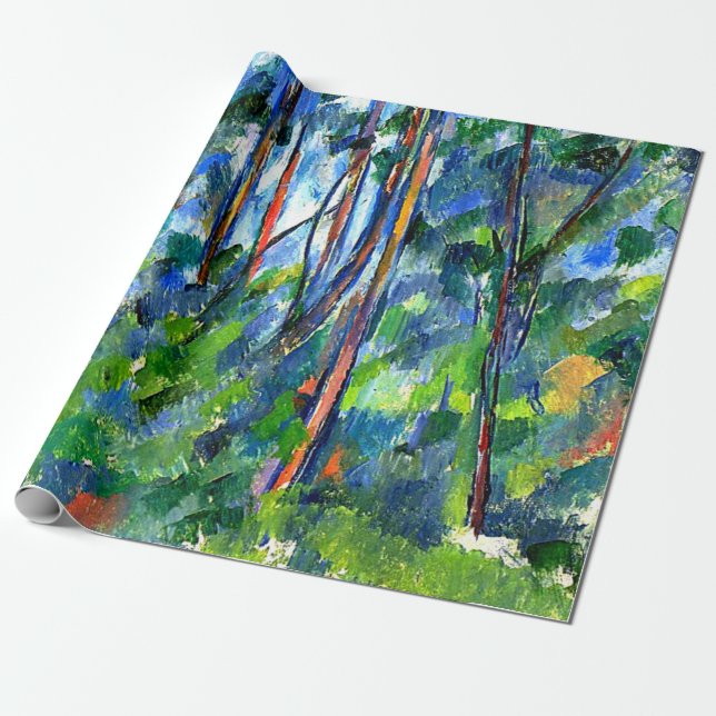 Papel De Regalo Cezanne - En los bosques (Desenrollado)
