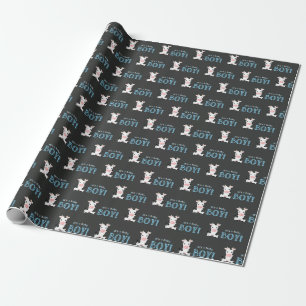 Papel De Regalo Chalkboard Cow Boy Baby Shower