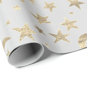 Papel De Regalo Chamán metálico del cielo del oro de los gris