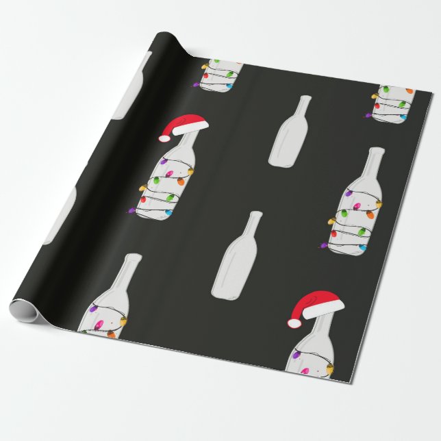 Papel De Regalo champán de Navidad (Desenrollado)