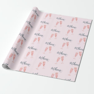 Papel De Regalo Champán de oveja rosa