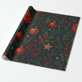 Papel De Regalo Charcoal Bloom - Charcoal Floral Holiday