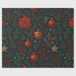 Papel De Regalo Charcoal Bloom - Charcoal Floral Holiday