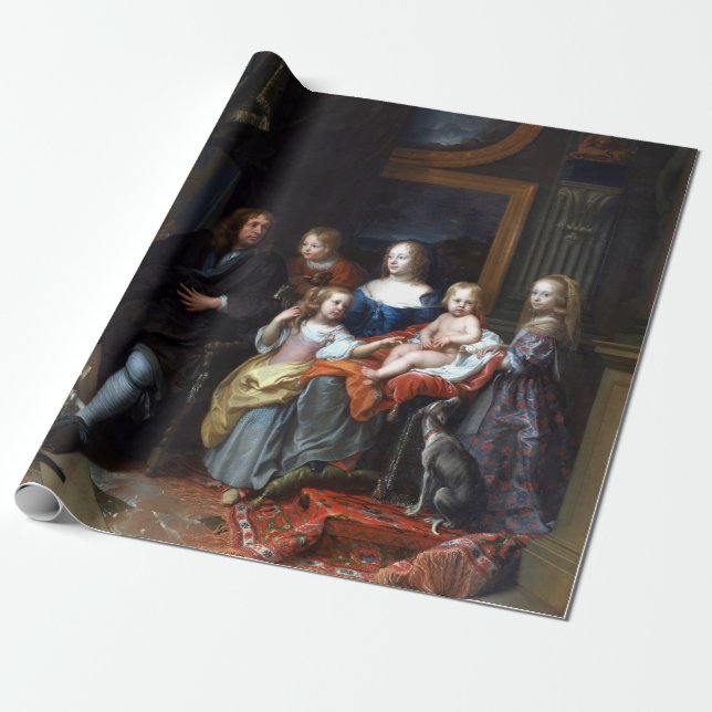 Papel De Regalo Charles Le Brun Everhard Jabach y su familia (Desenrollado)