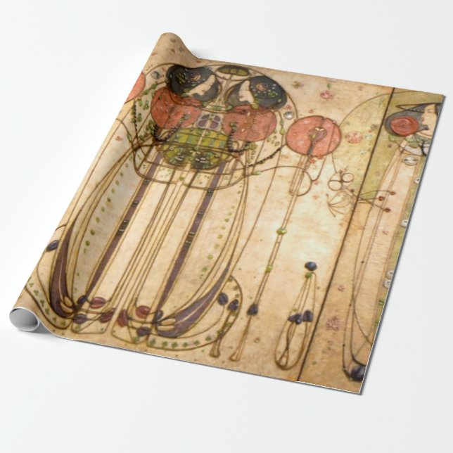 Papel De Regalo Charles Rennie Mackintosh The Wassail (Desenrollado)