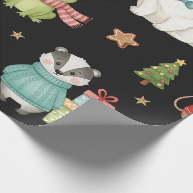 Papel De Regalo Charming Holiday Gathering Festive Gift Wrap (Esquina)