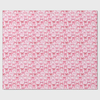 Papel De Regalo charming pink bow pattern