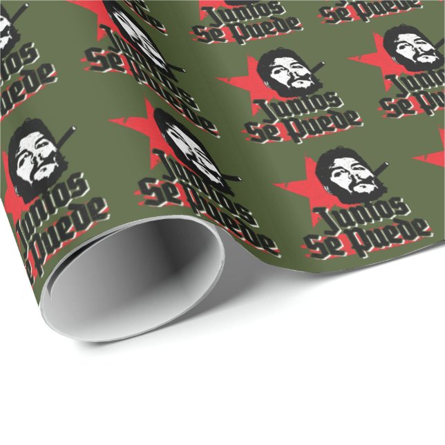Papel De Regalo Che Guevara Cita Revolucionaria Juntos Se Puede (Esquina del rollo)
