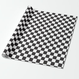 Papel De Regalo Checker negro y blanco
