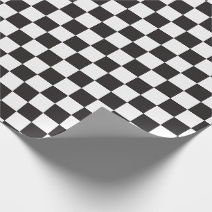 Papel De Regalo Checker negro y blanco