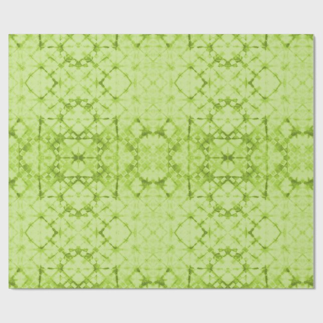 Papel De Regalo Checkerboard Fortune Teller Mirror Chartreuse (Superficie plana)