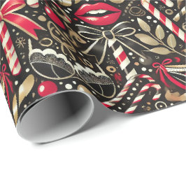 Papel De Regalo Cheeky and Elegant Adult Christmas Wrapping Paper