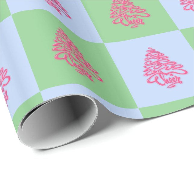 PAPEL DE REGALO CHEERS NAVIDAD ÁRBOLES 3-GIFT WRAP PAPPER (Esquina del rollo)