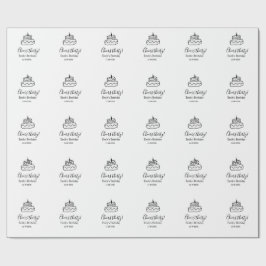 Papel De Regalo Cheers thirty birthday cake black scribble hand