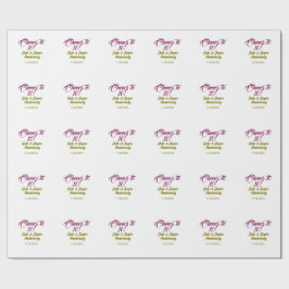 Papel De Regalo Cheers to 10th wedding anniversary mauve golden na