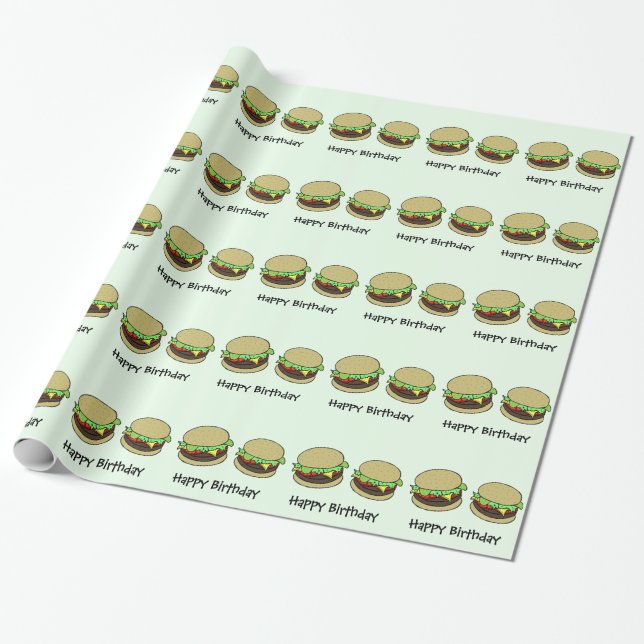 Papel De Regalo Cheeseburger (Desenrollado)