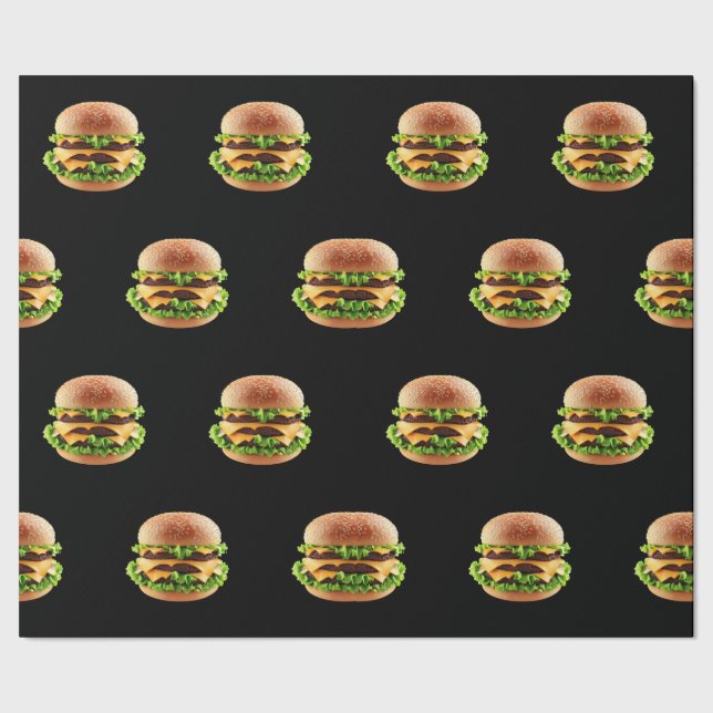 Papel De Regalo Cheeseburger Burger Fast Food Hamburger (Costura)
