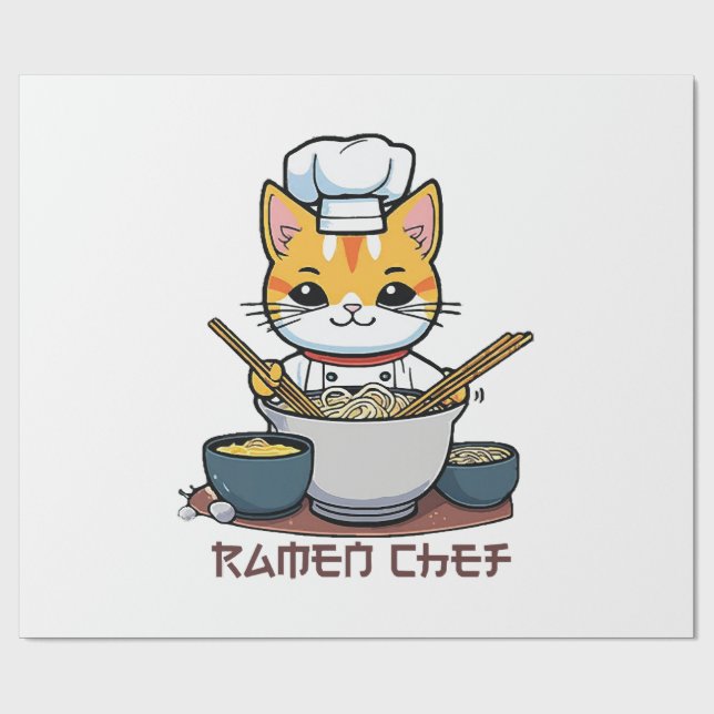 Papel De Regalo Chef de Ramen (Superficie plana)