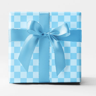 Papel De Regalo Chequeo azul para bebé