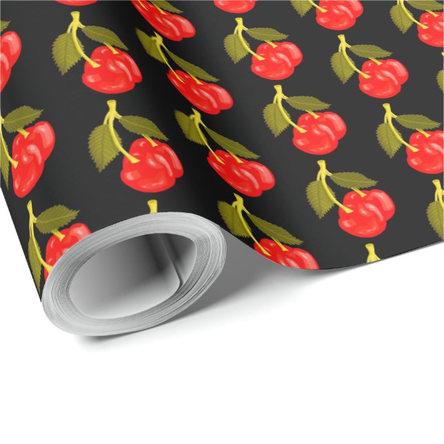 Papel De Regalo Cherries (Esquina del rollo)