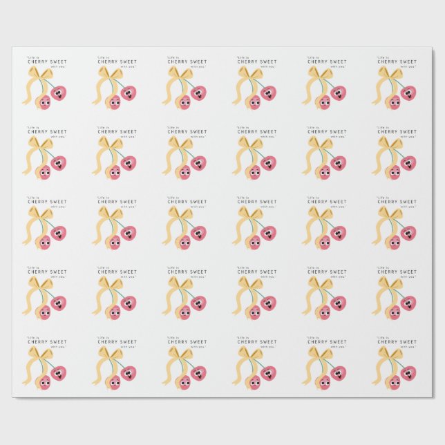 PAPEL DE REGALO CHERRY SWEET (Superficie plana)