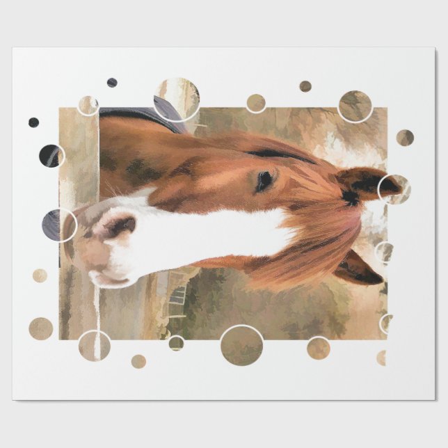 PAPEL DE REGALO CHESTNUT HORSE (Superficie plana)