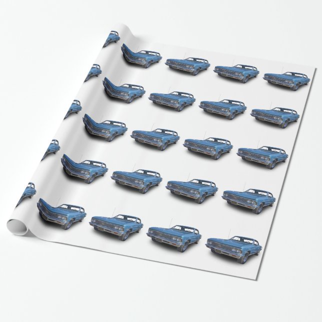 PAPEL DE REGALO CHEVROLET 1966 CHEVELLE SS (Desenrollado)