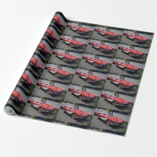 Papel De Regalo Chevrolet Corvette (Desenrollado)