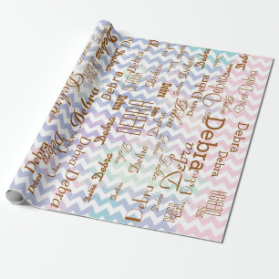 Papel De Regalo chevron . cree su propio patrón de nombre