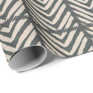 Papel De Regalo Chevron moderno - clásico francés monocromo negro